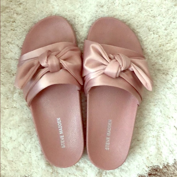 Steve Madden Shoes - Steve Madden pink satin sandals slides 8